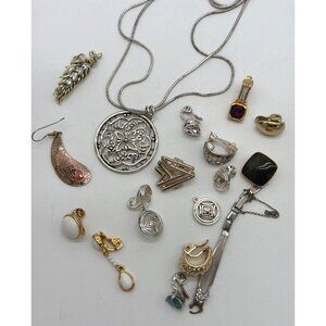 Vintage & Modern Assorted Single Earrings & Jewelry Pieces For Crafts or Art